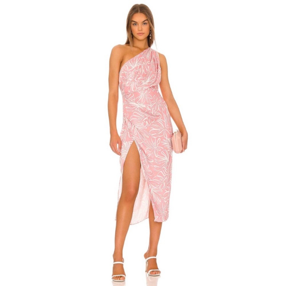 NWT SAYLOR Emiliana Midi Dress in Bubblegum